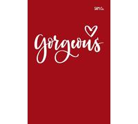 Paperback Journal Lined Notebook: Creative Red with the Word Gorgeous Theme Cover