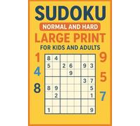 Paperback Sudoku Large Print: Easy to Read Sudoku for Kids and Adults Normal to Hard Puzzles | 6x9 inches | 150 Pages... Grandparent Gifts, Travel Game Book