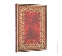 Paperblanks 2026 12-Month Blu Old Pelle Settimanale Midi Orizzontale Brossura