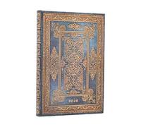 Paperblanks | 2026 Blu Lussuoso | Design di Lusso | 12 Mesi | Mini | Verso | Chiusura con Fascia Elastica | 160 Pg | 100 GSM
