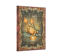 Paperblanks | 2026 I Fratelli Grimm, Il Principe Ranocchio | Collezione Fiabe | 12 Mesi | Midi | Verticale | Chiusura con Fascia Elastica | 160 Pg | 100 GSM