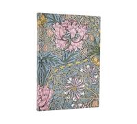 Paperblanks | 2026 Morris Caprifoglio Rosa | William Morris | 18 Mesi Flexis | Midi | Orizzontale | Chiusura con Fascia Elastica | 224 Pg | 80 GSM