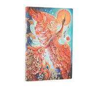 Paperblanks | 2026 Uccello di Fuoco | Uccelli della Felicità | 12 Mesi Flexis | Mini | Orizzontale | Chiusura con Fascia Elastica | 176 Pg | 100 GSM