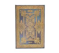 Paperblanks Agenda 12 Mesi 2025, Blu Lussuoso, Orizzontale - Mini (140mm x 95mm), Italiano
