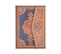 Paperblanks Agenda 12 Mesi 2025, Indaco Safavita, Orizzontale - Mini (140mm x 95mm), Italiano