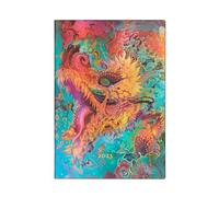 Paperblanks Agenda 12 Mesi Flexi 2025, Drago Infuocato, Orizzontale - Midi (175mm x 120mm), Italiano