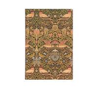 Paperblanks Agenda 12 mesi Flexi 2025, Morris Uccelli Mini, orizzontale, chiusura con fascia elastica