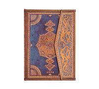 Paperblanks Agende 12 Mesi 2024 Indaco Safavita, Orizzontale - Midi (180 x 130), Italiano