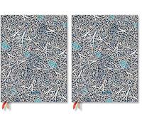 Paperblanks Agende 12 Mesi 2024 Turchese Granada, Verticale - Ultra (230 x 180), Inglese (Festività Internazionali) (Confezione da 2)