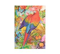 Paperblanks Agende 18 Mesi 2025, Giardino Tropicale, Midi, Orizzontale, Chiusura con Fascia Elastica