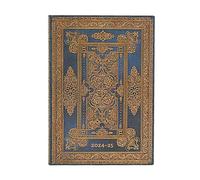 Agenda Paperblanks 2025 Blu Lussuoso - 18 Mesi Orizzontale copertina Fless...