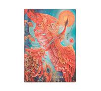 Paperblanks Agende Flexi a Copertina Morbida di 18 Mesi 2023-2024 Uccello di Fuoco | Orizzontale | Midi (125 × 175 mm)