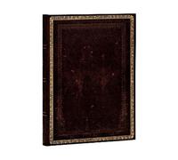 Paperblanks | Nero Marocchino | Diari a copertina rigida | Midi | Righe: Black Moroccan, Lined, Midi, 120 Gsm, Elastic Band