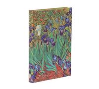 Paperblanks Diari a copertina rigida, Iris di Van Gogh, Mini, Righe, Chiusura con Fascia Elastica