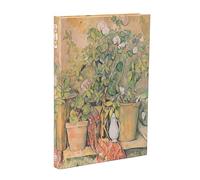 Paperblanks Diari a copertina rigida, Vasi di Terracotta e Fiori, Cezanne, Midi, Bianco, Chiusura con Fascia Elastica