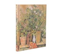 Paperblanks Diari a copertina rigida, Vasi di Terracotta e Fiori, Cezanne, Ultra, Righe, Chiusura con Fascia Elastica