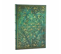 Paperblanks - Emerald Flower - Nature's Grace - Journal - Midi - Unlined - Clasp - 144 Pg - 120 Gsm