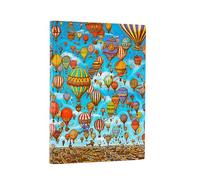 Paperblanks | Festival delle Mongolfiere | Pierre Detective | Flexi a copertina morbida | Midi | Righe | Chiusura con Fascia Elastica | 176 Pg | 100 GSM