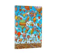 Paperblanks | Festival delle Mongolfiere | Pierre Detective | Flexi a copertina morbida | Mini | Bianco | Chiusura con Fascia Elastica | 208 Pg | 80 GSM