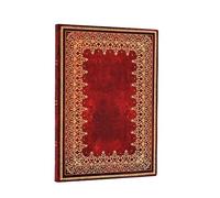 Paperblanks | Foglia d'Oro | Collezione Antica Pelle | Flexi a copertina morbida | Midi | Bianco | Chiusura con Fascia Elastica | 176 Pg | 100 GSM