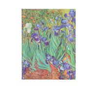 Paperblanks | Iris di Van Gogh | Diari a copertina rigida | Ultra | Righe: Hardcover, 120 gsm, ribbon marker, memento pouch, elastic closure, book edge printing