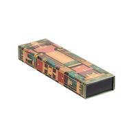 Paperblanks - Lion’s Den - Sybil Pye Bindings - Pencil Case - Wrap Closure: Pencil Case with wrap closure, decorative printed cover paper