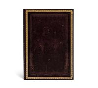 Paperblanks | Nero Marocchino | Diari a copertina rigida | Midi | Righe: Black Moroccan, Lined, Midi, 120 Gsm, Elastic Band