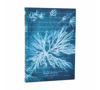 Paperblanks - Sea Flowers - Anna Atkins' Cyanotypes - Softcover Flexi - Midi - Unlined - Elastic Band - 176 Pg - 100 Gsm