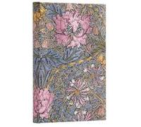 Paperblanks Taccuino copertina rigida, Mini, Righe, William Morris, Caprifoglio Rosa - 9,5 x 14 cm