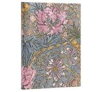 Paperblanks Taccuino copertina rigida, Ultra, Bianco, William Morris, Caprifoglio Rosa - 18 x 23 cm