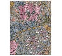 Paperblanks Taccuino copertina rigida, Ultra, Righe, William Morris, Caprifoglio Rosa - 18 x 23 cm