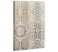 Paperblanks Taccuino flexi a copertina morbida, Midi, Bianco, Tessuti Sacri Tibetani, Ashta - 13 x 18 cm