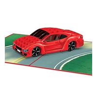 papercrush® Biglietto pop-up con auto sportiva - Biglietto di compleanno 3D per uomo, amico, figlio, zio e papà, Regalo in denaro per patente di guida, Biglietto d'auguri per il 18 compleanno