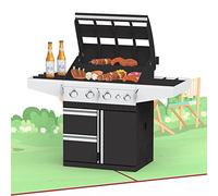 papercrush® Biglietto pop-up con griglia - Divertente biglietto di compleanno 3D per uomini (marito, papà e zio), regalo in denaro o buono per barbecue, biglietto di auguri per la festa del papà per