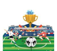 papercrush® Biglietto pop-up di calcio - biglietto di compleanno 3D o buono per gli appassionati di calcio (bambini, adolescenti e uomini), divertente biglietto regalo per il compleanno dei bambini di