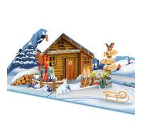 papercrush® Biglietto pop-up di montagna - buono per escursioni e arrampicata, biglietto di compleanno 3D per vacanze, viaggi e vacanze in montagna, escursioni o alpinismo - biglietto buono per scarpe