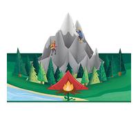 papercrush® Biglietto pop-up per arrampicata in montagna - Biglietto di compleanno 3D, Biglietto d'auguri o regalo in denaro per alpinismo, Buoni per bouldering o parco arrampicata per donne e uomini