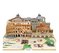 papercrush Biglietto pop-up Roma - Speciale biglietto di compleanno o regalo in denaro per cassa da viaggio, biglietto regalo 3D o buoni alberghieri per compleanno, buono di viaggio Roma per un