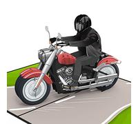 papercrush® Pop-Up Biglietto Moto - Biglietto auguri compleanno 3D per uomo (zio, fratello, amico) o per la Festa del Papà, Carta regalo per motociclisti x accessori moto, Buono per patente di guida