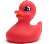 Paperella da bagno rossa, motivo: scritta "I Duckshop, lunghezza: 10 cm