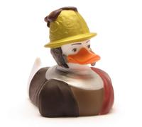 Paperella di gomma con il casco dorato Anatra de gomma anatra de bagno