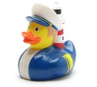 Paperella di gomma con il faro Anatra de gomma anatra de bagno
