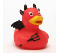 Paperella di gomma Diavolo con ali nere Anatra de gomma anatra de bagno