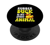 Paperella di gomma è il mio spirito animale anatroccolo di gomma PopSockets PopGrip Adesivo