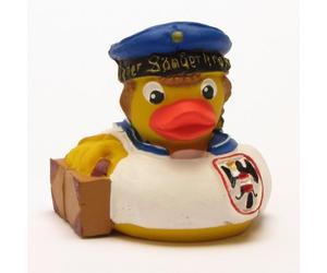 Paperella di gomma Viennese ragazzo del coro - bianco + Etichetta