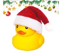 Paperelle di Natale con Cappello di Babbo Natale Decorativi Piccoli Giochi | Decorazione Festa Animale Ornamento Scrivania Per Bambini Ragazzi Ragazze Aula Bagno Sala Giochi Piscina