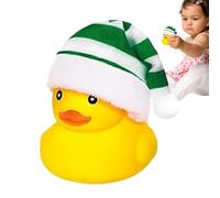 Paperelle di natalizie, giocattolo di paperelle di - Giochi da piscina con cappello da Babbo Natale | Paperelle Squeaky Galleggianti per Vasca da Bagno, Giocattolo Portatile per Feste da Bagno per Nat