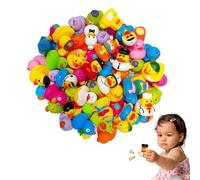 Paperelle di - Set mini paperelle da bagno da 50 pezzi | Giocattolo da bagno per bambini con anatre gialle galleggianti, decorazione carina per la doccia, forniture per giochi di favore per fest