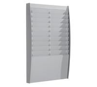 Paperflow A4V2X10.02 - Schedario da parete in polistirene grigio
