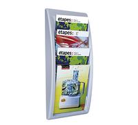 Espositore da parete a 4 tasche A4 grigio quick fit system - Z03545